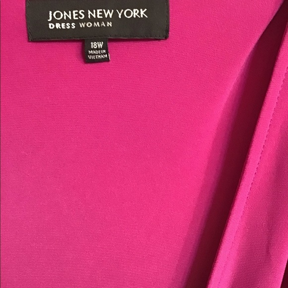NWT PLUS SIZE JONES NEW YORK DEEP PINK DRESS - Picture 3 of 6